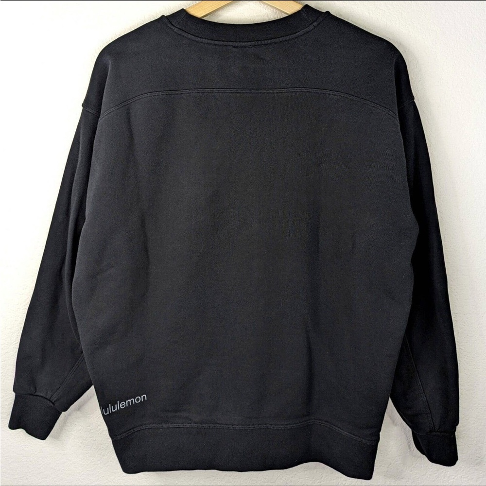 lululemon perfectly oversized crew pullover sweater in black terry